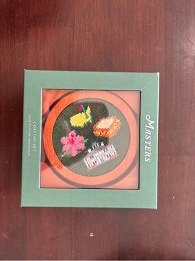 Masters Hand-Stitched Needlepoint Coaster Set